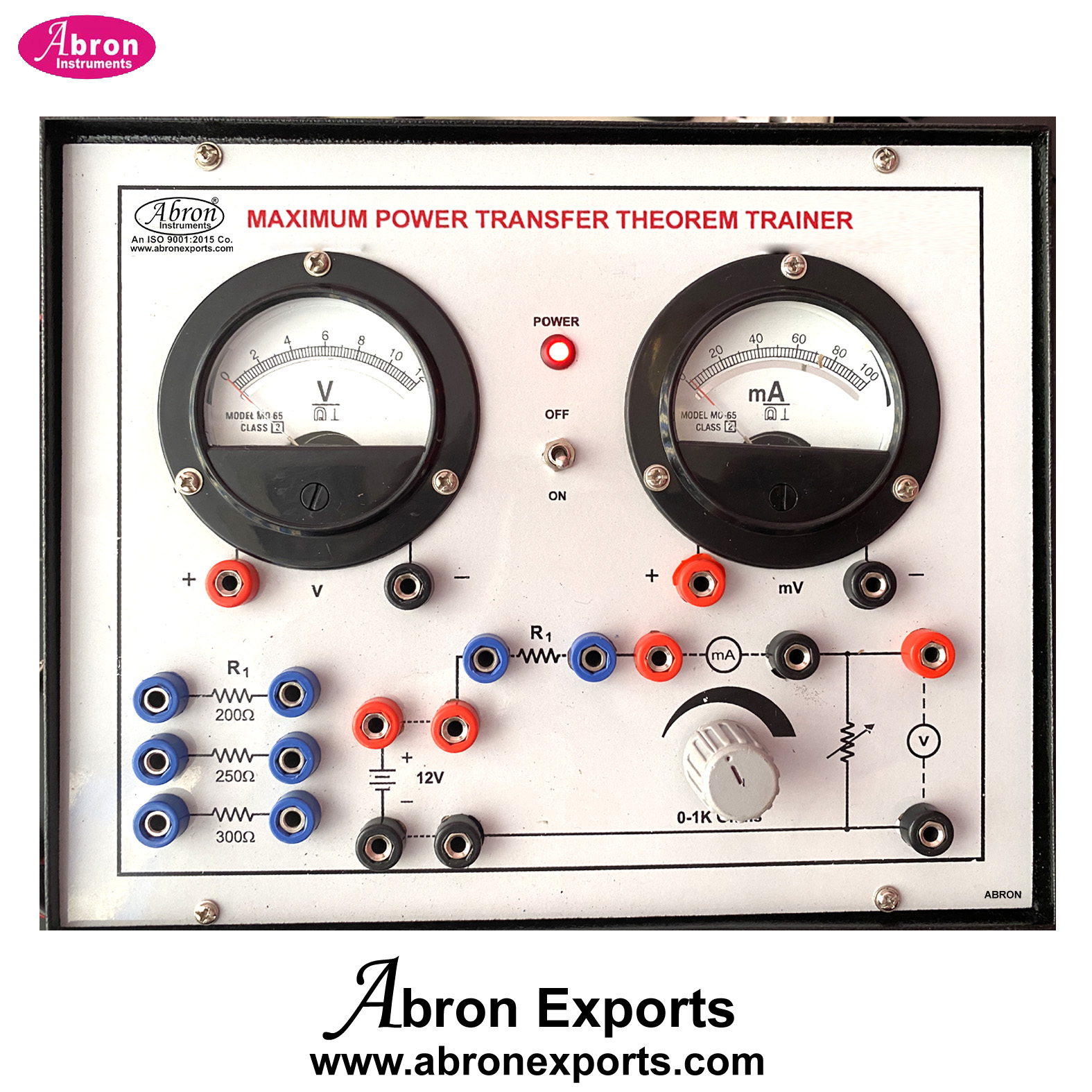 Study Theorem Maximum Power Transformer Theorem With Power Supply 2 Meters Electronic Trainer Kit Abron AE-1430MXT 